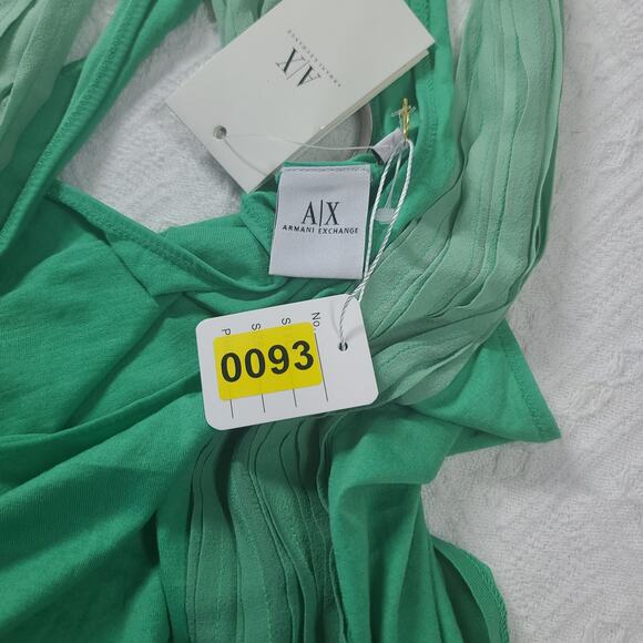 Armani exchange women's tank top green NWT Size Medium Festival Resort Wear - Picture 9 of 9